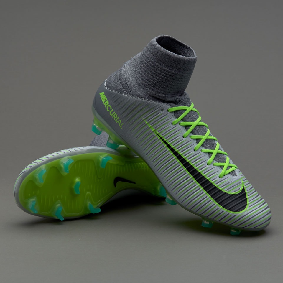 Nike Mercurial Veloce III DF FG - Mens Boots - Firm Ground - Pure Platinum/Black/Ghost Green Pro:Direct Soccer