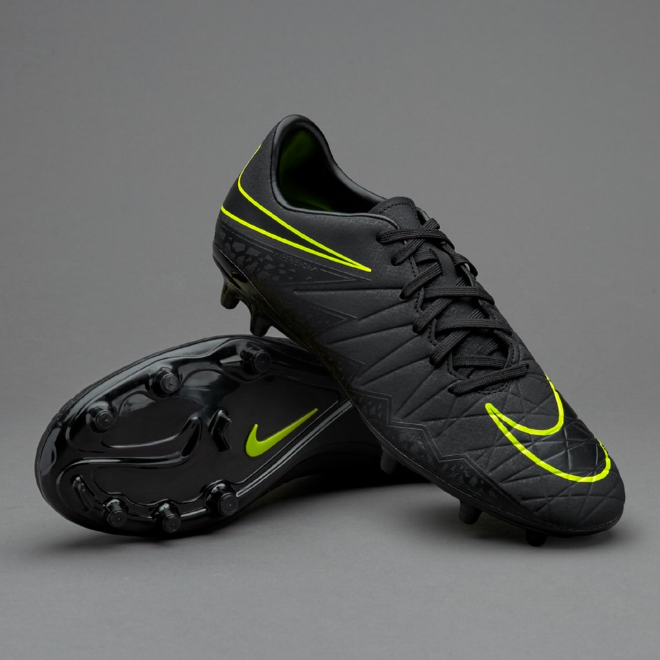 kasteel Monarch Te Nike Hypervenom Phelon II FG - Mens Soccer Cleats - Firm Ground -  Black/Volt 