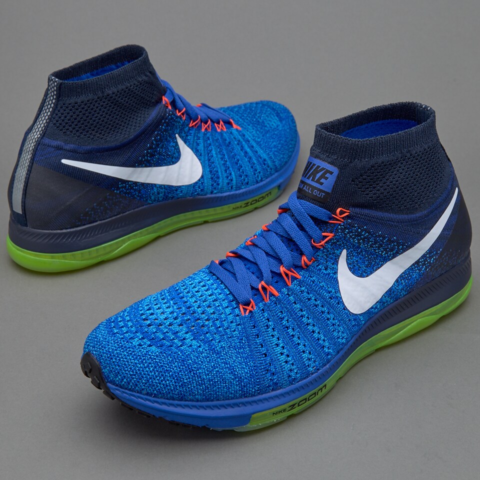 Nike Zoom All Out Flyknit Racer Blue White Obsidian Blue Glow