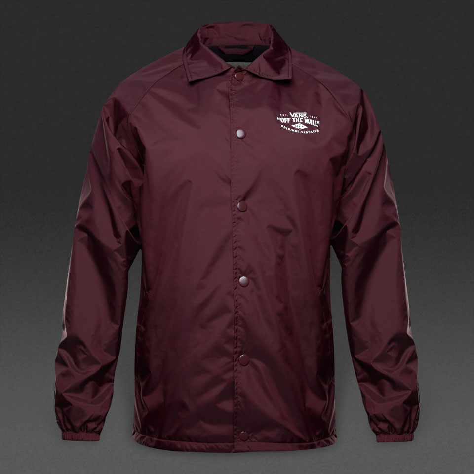 Vans hot sale windbreaker burgundy