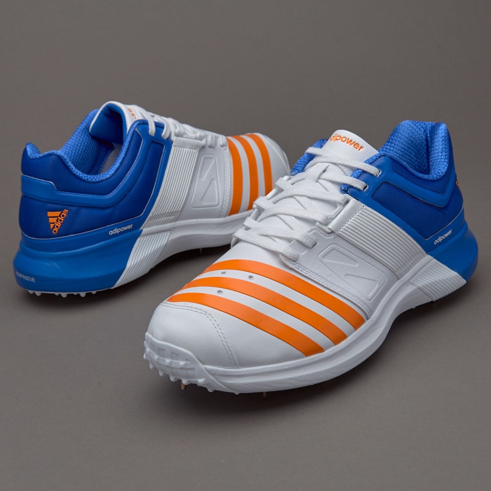 adidas adipower Vector Mens Shoes White Bright Orange Blue Pro Direct Cricket