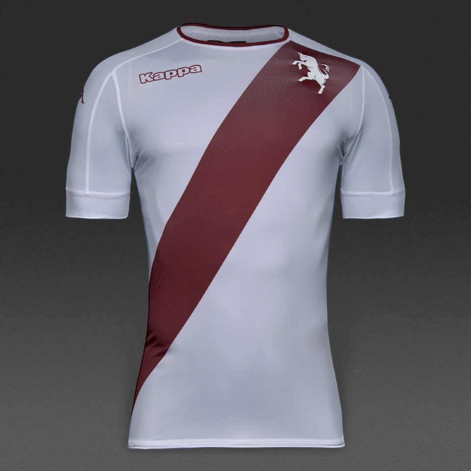 Kappa Kombat Segunda equipación Torino 16/17 -Camisetas oficiales de futbol- Blanco/Rojo | Pro:Direct