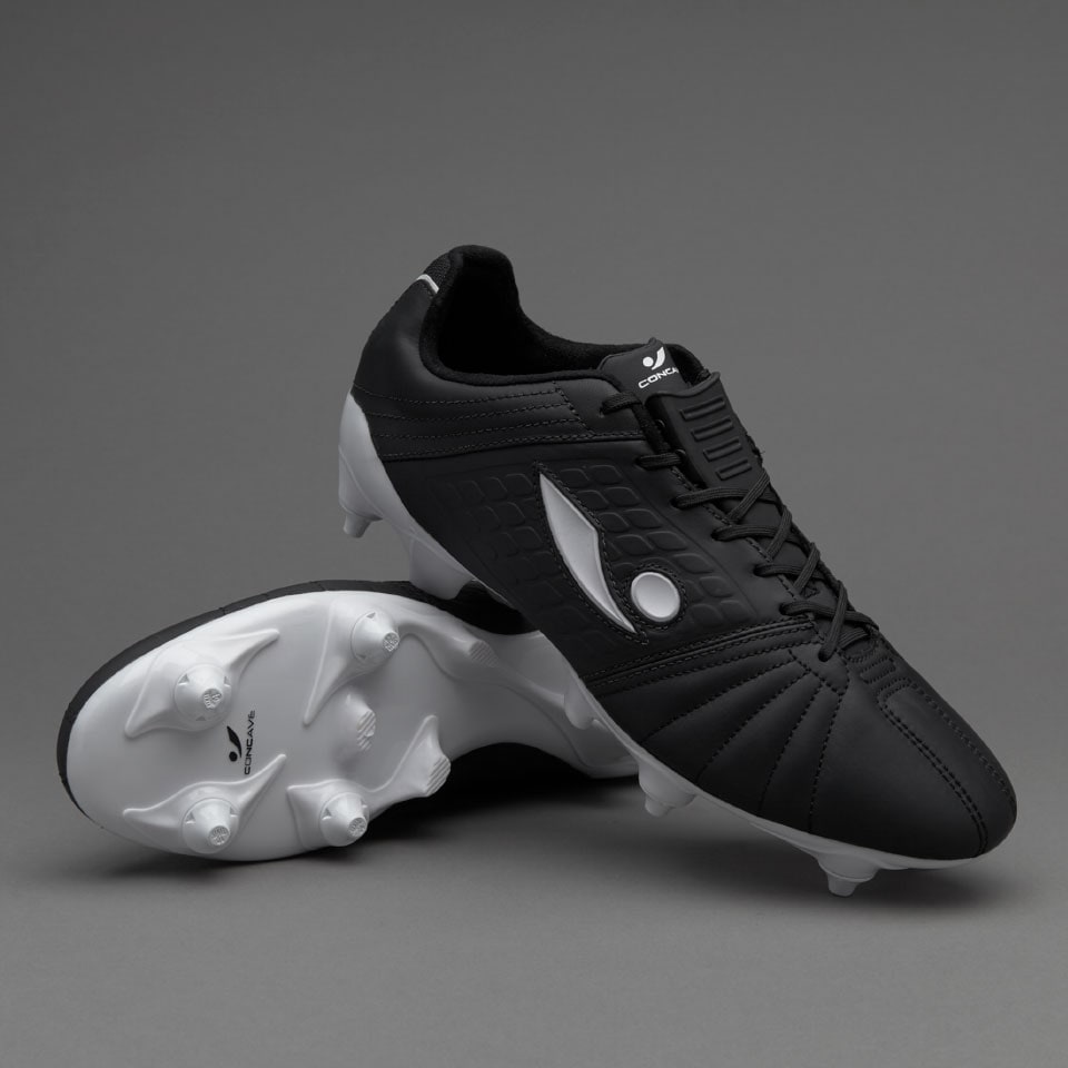 Concave Aura+ SG Mens Soccer Cleats Soft Ground Black/White