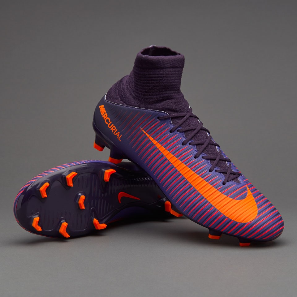 Nike Mercurial Veloce III - Mens Boots - Firm Ground - Purple Dynasty/Bright Citrus/Hyper Grape | Pro:Direct Soccer