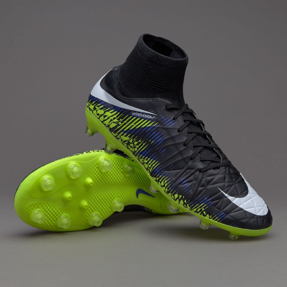 Nike Hypervenom Phatal II DF - Mens - Artificial Grass - Black/White/Volt/Paramount | Pro:Direct Soccer