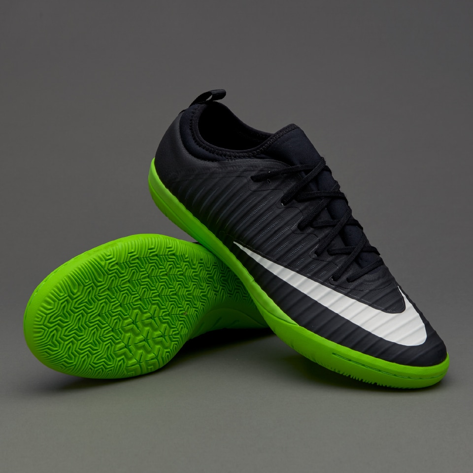 Nike MercurialX Finale IC Zapatillas de futbol- Negro/Blanco/Verde eléctrico | Pro:Direct Soccer
