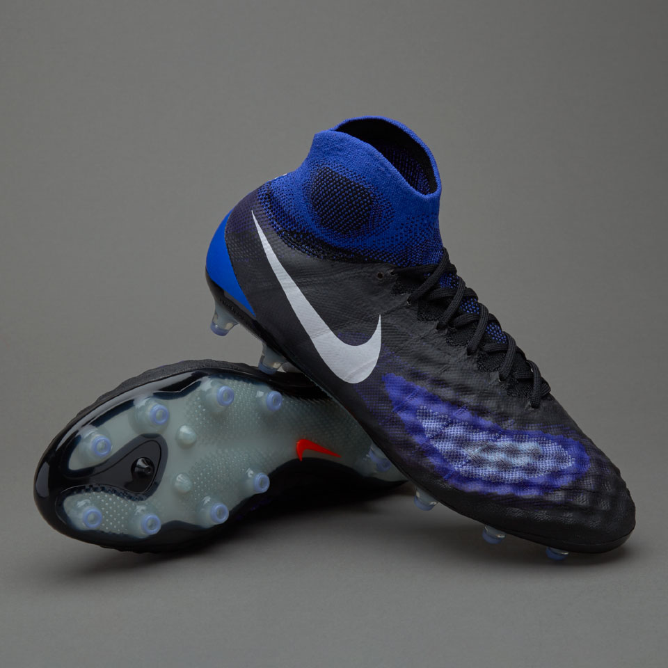 Nike Magista Obra II AG-Pro - Botas de futbol-Negro/Blanco/Azul Paramount | Soccer