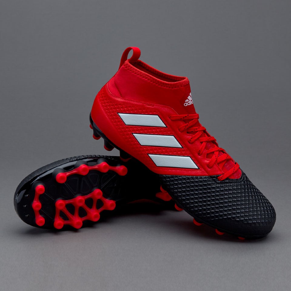 adidas 17.3 AG Botas de futbol- Cesped artificial-Rojo/Blanco/Negro | Pro:Direct Soccer
