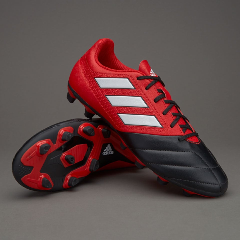adidas ACE 17.4 FxG - Mens Soccer Cleats - Firm Ground - Red/White/Core