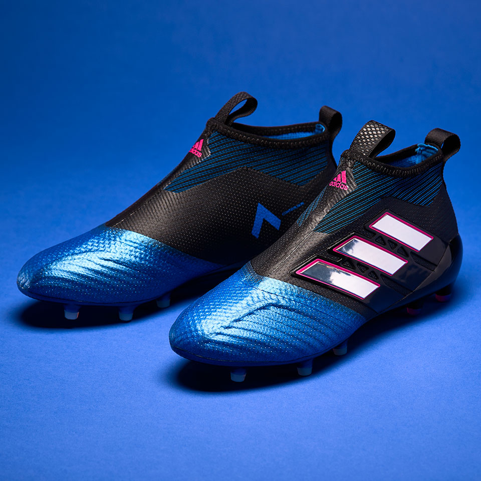 adidas ACE 17+ Purecontrol FG -Botas futbol-Terrenos firmes-Negro/Blanco/Azul | Pro:Direct Soccer