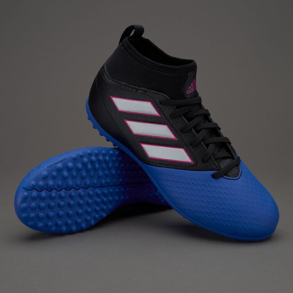 adidas ACE 17.3 TF para niños- de futbol-Negro/Rosa Shock/Azul Pro:Direct Soccer