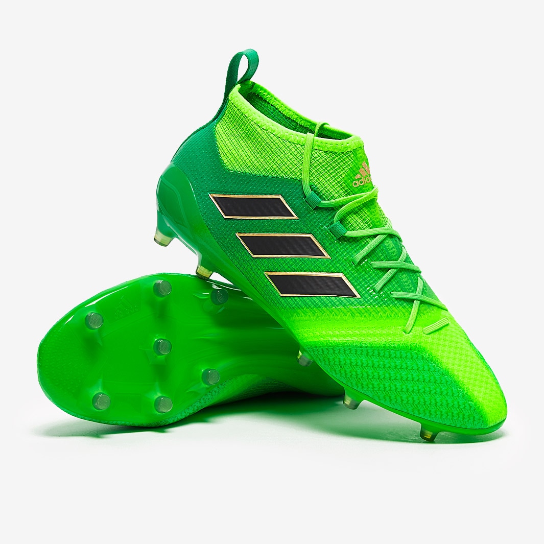 ACE 17.1 Primeknit FG - Botas de futbol-Terrenos firmes- Verde Solar/Negro/Verde Core | Pro:Direct Soccer