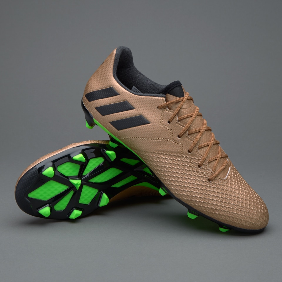 Specialize pitcher fax adidas Messi 16.3 FG - Mens Boots - Firm Ground - BA9838 - Copper  Metallic/Core Black/Solar Green 