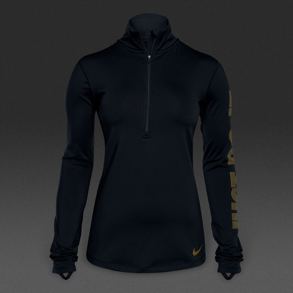 black and gold nike women's clothing