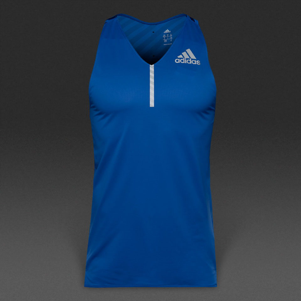 adidas Adizero Singlet - Blue - Mens Clothing - S98013 | Pro