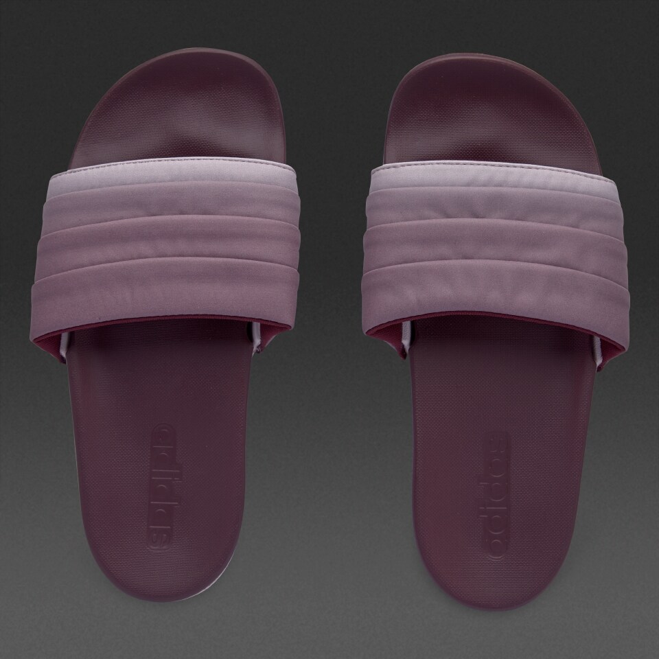 Adidas adilette maroon on sale