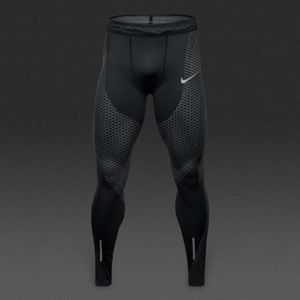Nike Zonal Strength Tights - Black/Tumbled Grey - Clothing - 833180-014 | Pro:Direct Running