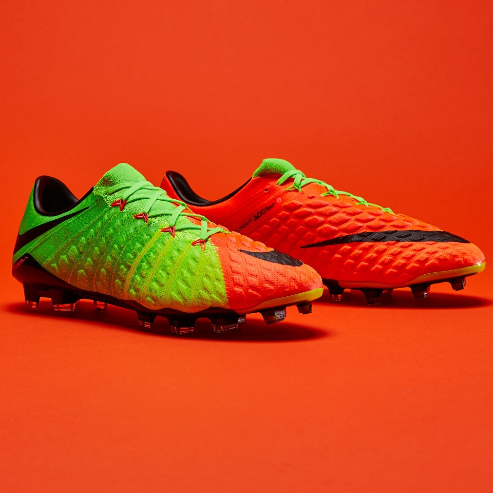 Botas de futbol-Nike Hypervenom III FG -Verde Naranja | Pro:Direct