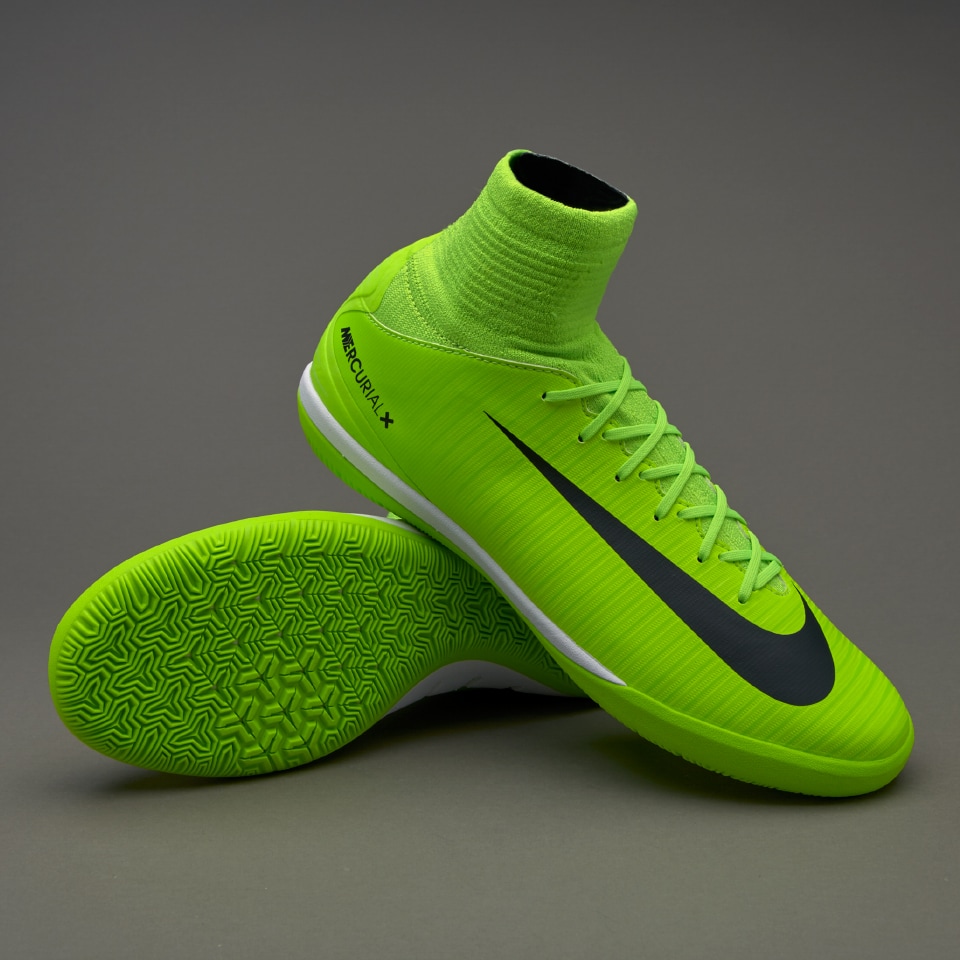 Botas de futbol-Nike MercurialX Proximo II DF IC para niños - eléctrico/Negro/Verde fantasma | Pro:Direct Soccer