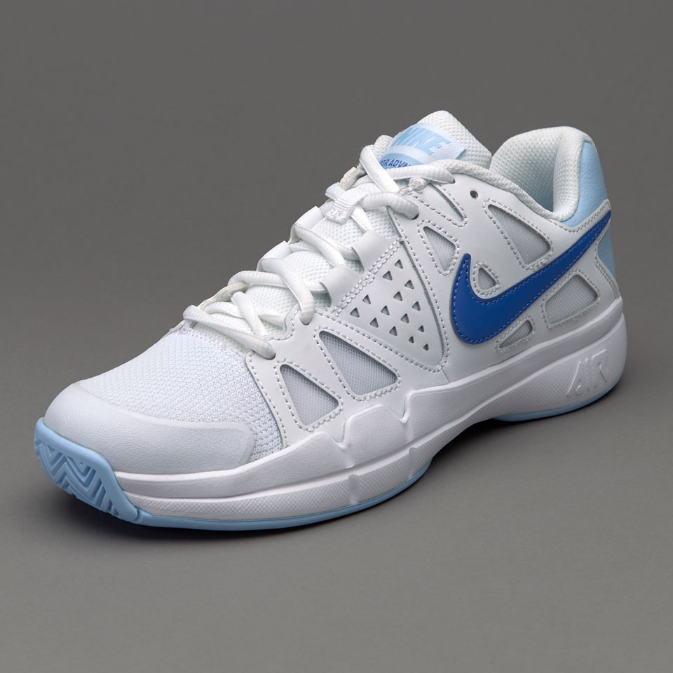 Nike Womens Air Vapor Advantage White Comet Blue Ice Blue