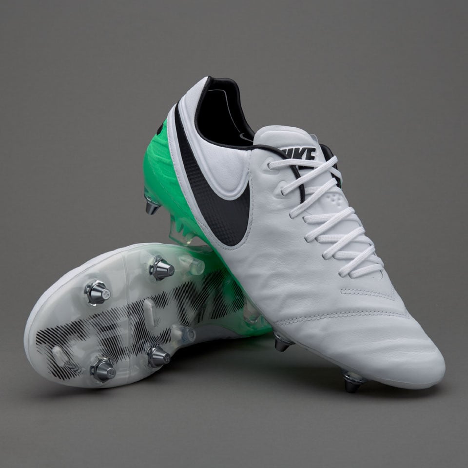 Botas de futbol- Legend SG-Pro - Blanco/Negro/Verde eléctrico Pro:Direct Soccer