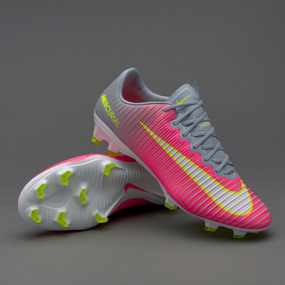 Botas de futbol para mujeres-Nike Mercurial Vapor XI FG para mujer- Rosa Hyper/Blanco/Gris lobo | Soccer