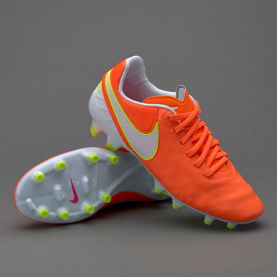 almohada no usado Triturado Botas de futbol-Nike Tiempo Legacy II FG para mujer- NaranjaBlanco/Volt |  Pro:Direct Soccer