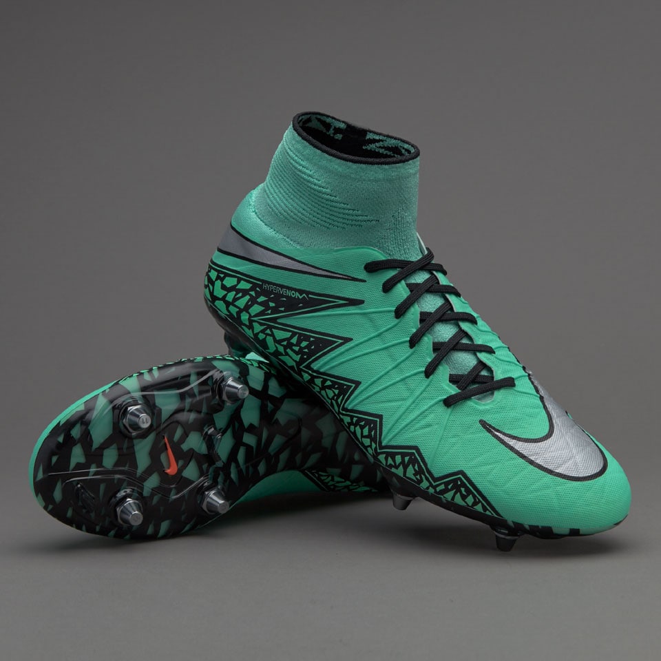 Soldado biología oler Botas de futbol-Nike Hypervenom Phantom II SG - Verde/Plateado | Pro:Direct  Soccer