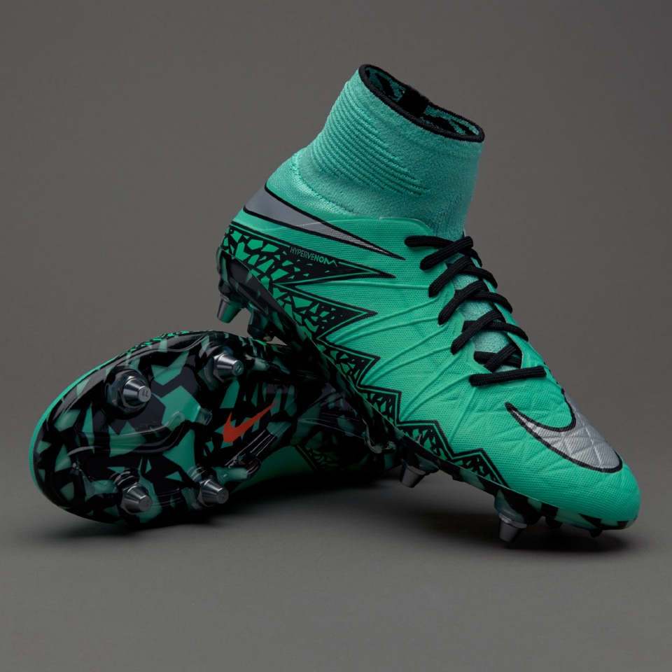 Indica bendición ignorancia Botas de futbol-Nike Hypervenom Phantom II SG-Pro - Verde/Plateado/Negro |  Pro:Direct Soccer