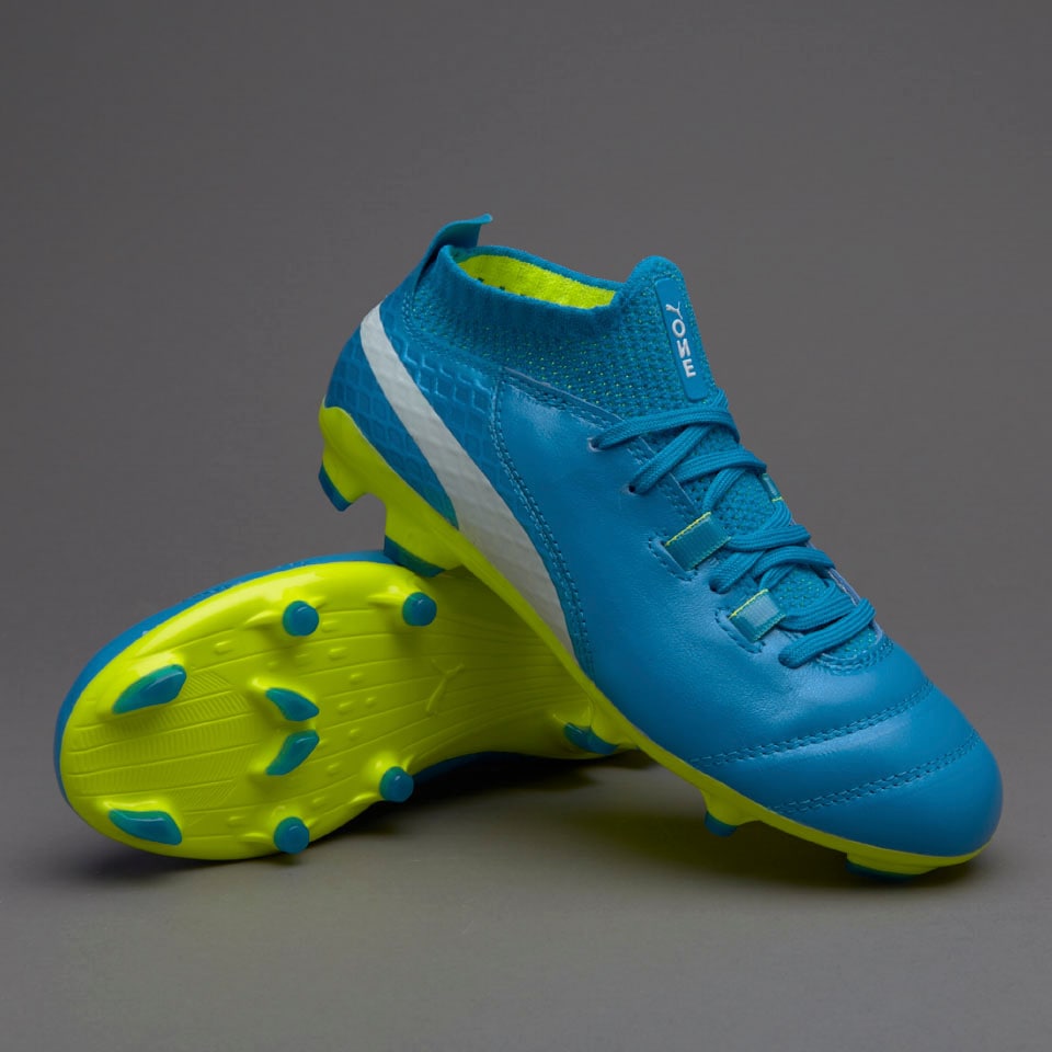 compensar frase pañuelo Botas de futbol-Puma One 17.1 FG para niños- Azul/Blanco/Amarillo |  Pro:Direct Soccer
