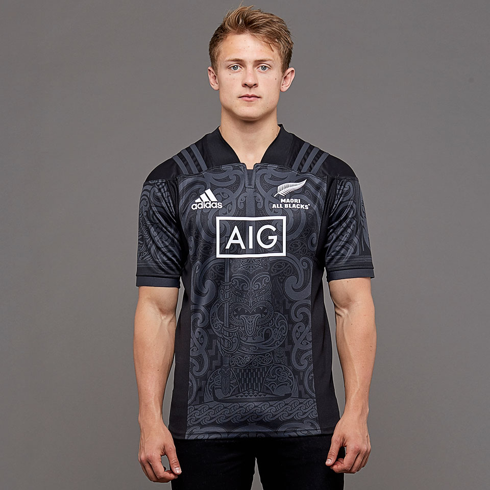 adidas New Zealand 17/18 Maori Replica Shirt Black/Dark Grey