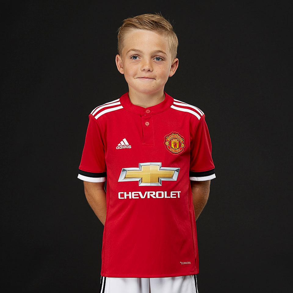 surfen Inhalen prinses adidas Manchester United 17/18 Youths Home Jersey - Boys Replica - Jerseys  - AZ7584 - Real Red /White/Black 