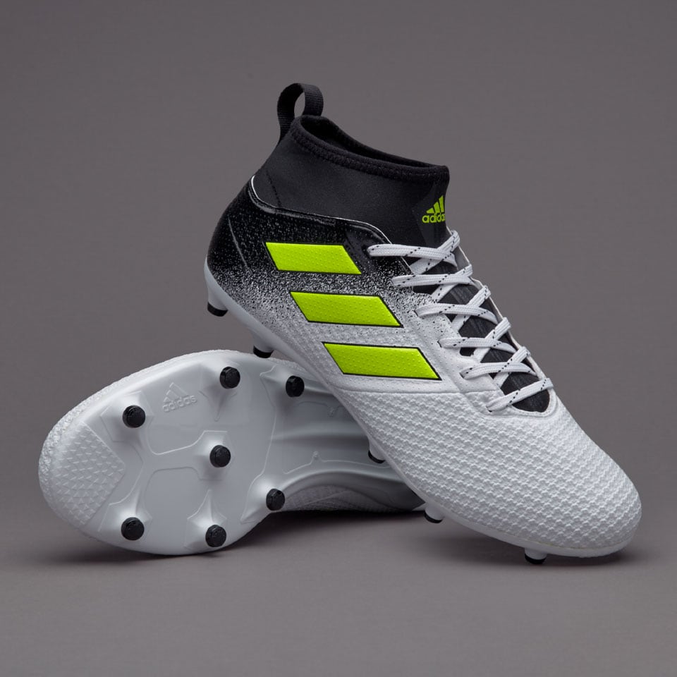 adidas ACE 17.3 FG - Mens Boots - Firm Ground - - White/Solar Yellow/Core