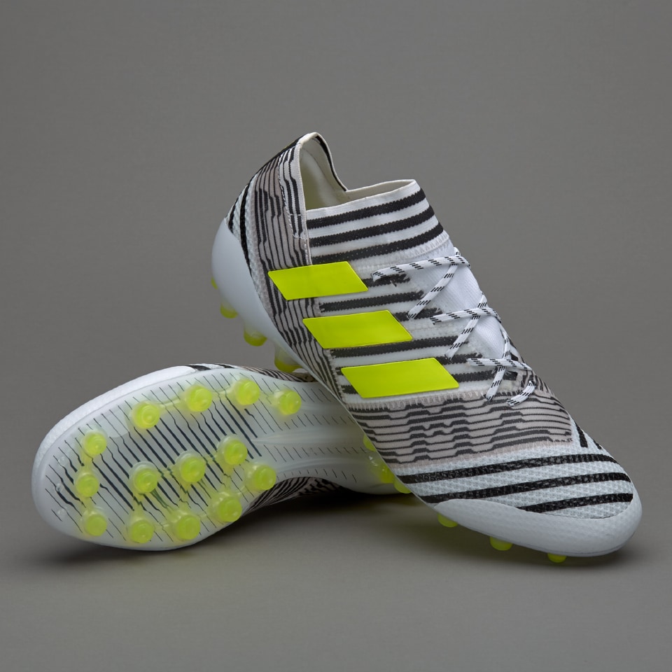 Botas de futbol-adidas Nemeziz 17.1 AG Blanco/Amarillo/Negro | Pro:Direct Soccer