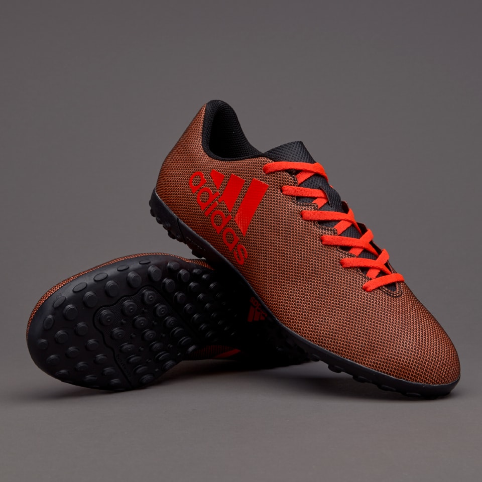 adidas X 17.4 TF - Mens Boots - Turf Trainer - S82416 - Core Black/Solar Orange