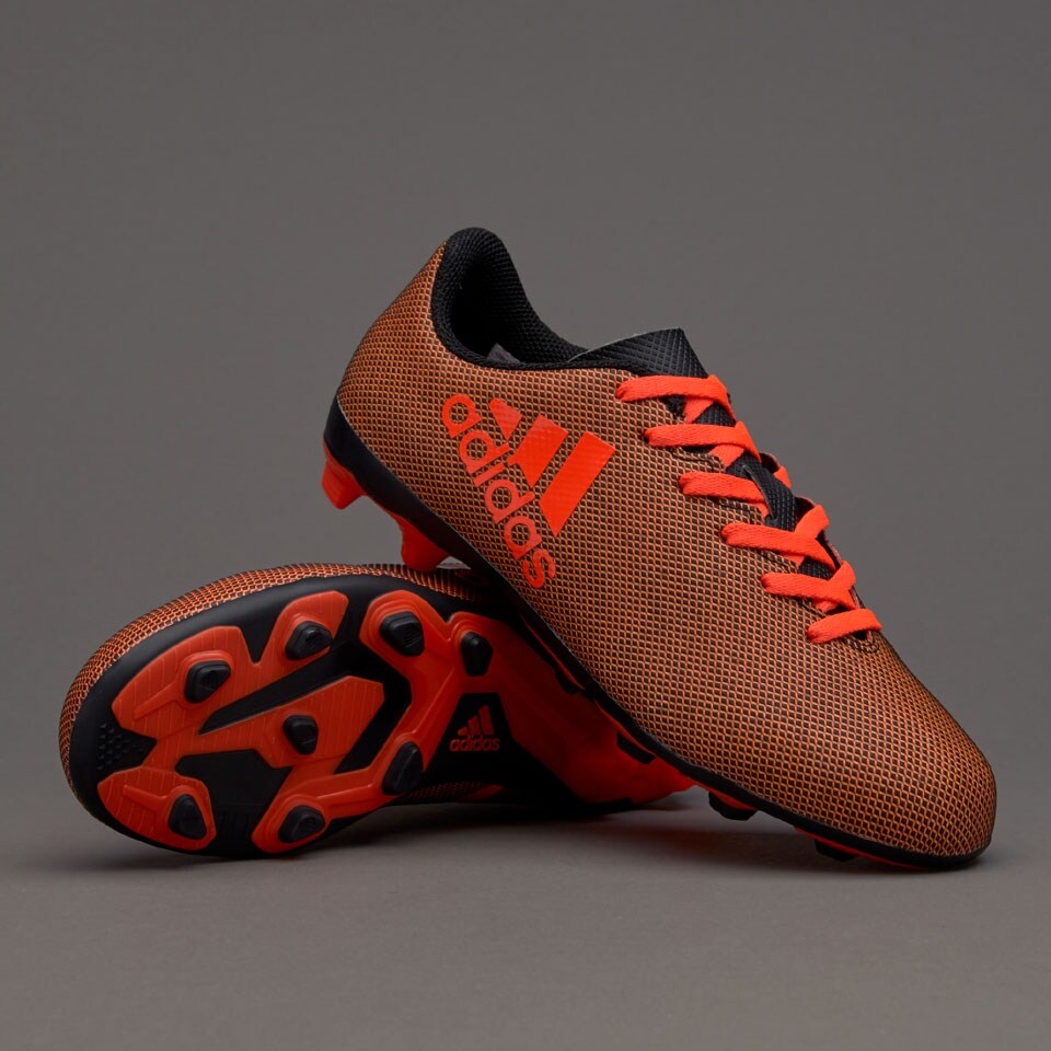 Botas de fúbol-adidas X 17.4 FG - Negro Core/Rojo Solar/Naranja Solar | Pro:Direct Soccer