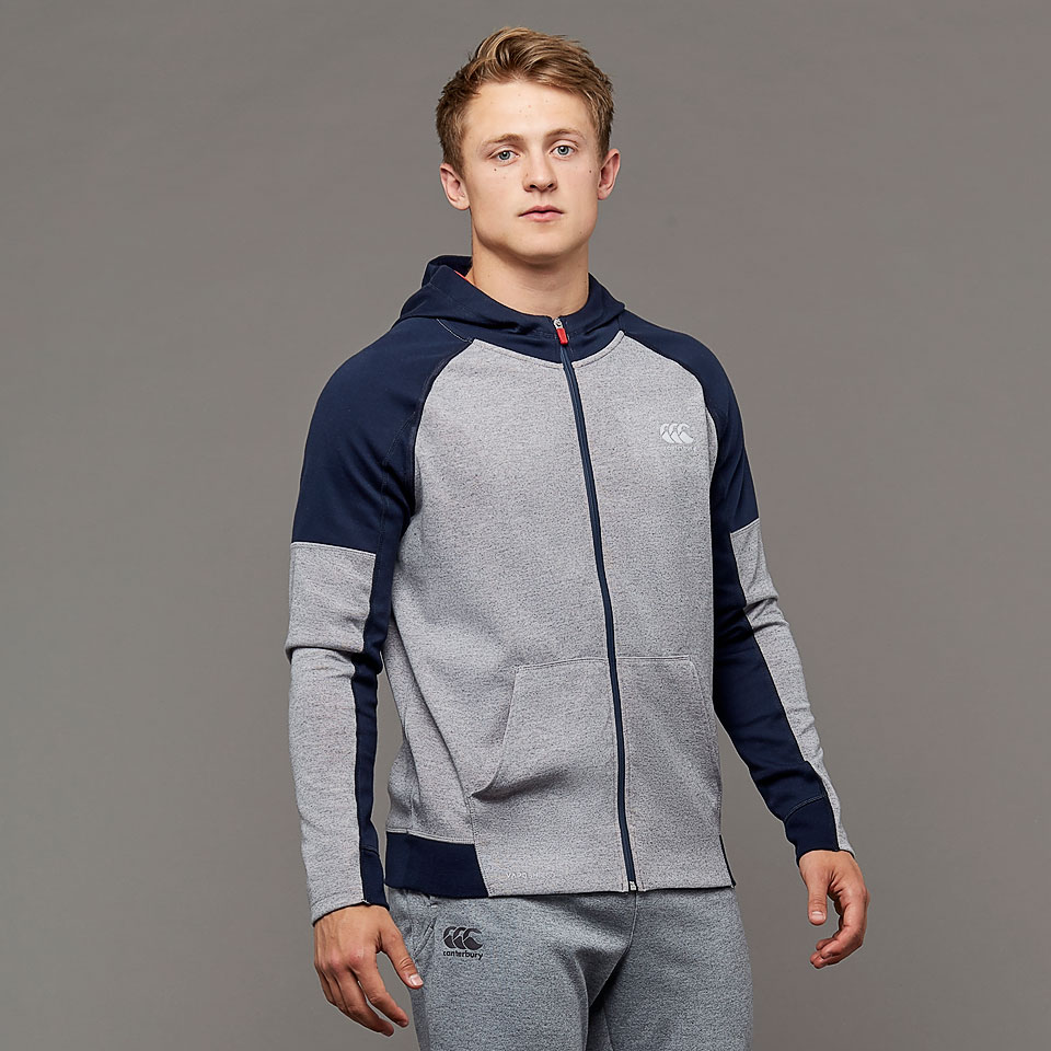 Canterbury Vaposhield Zip Thru Hoody Static Marl/Total Eclipse