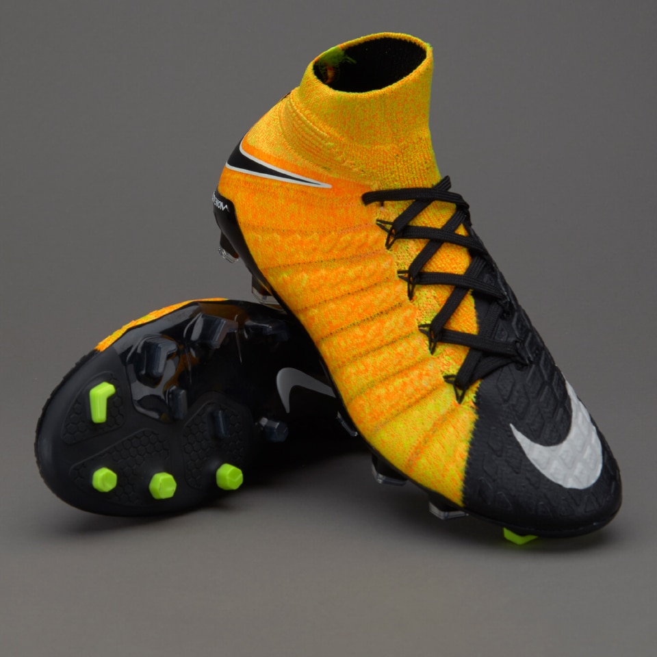 Mierda tomar el pelo Acercarse Botas de futbol para niños-Nike Hypervenom Phantom III DF FG para niños -  Naranja/Blanco/Volt | Pro:Direct Soccer