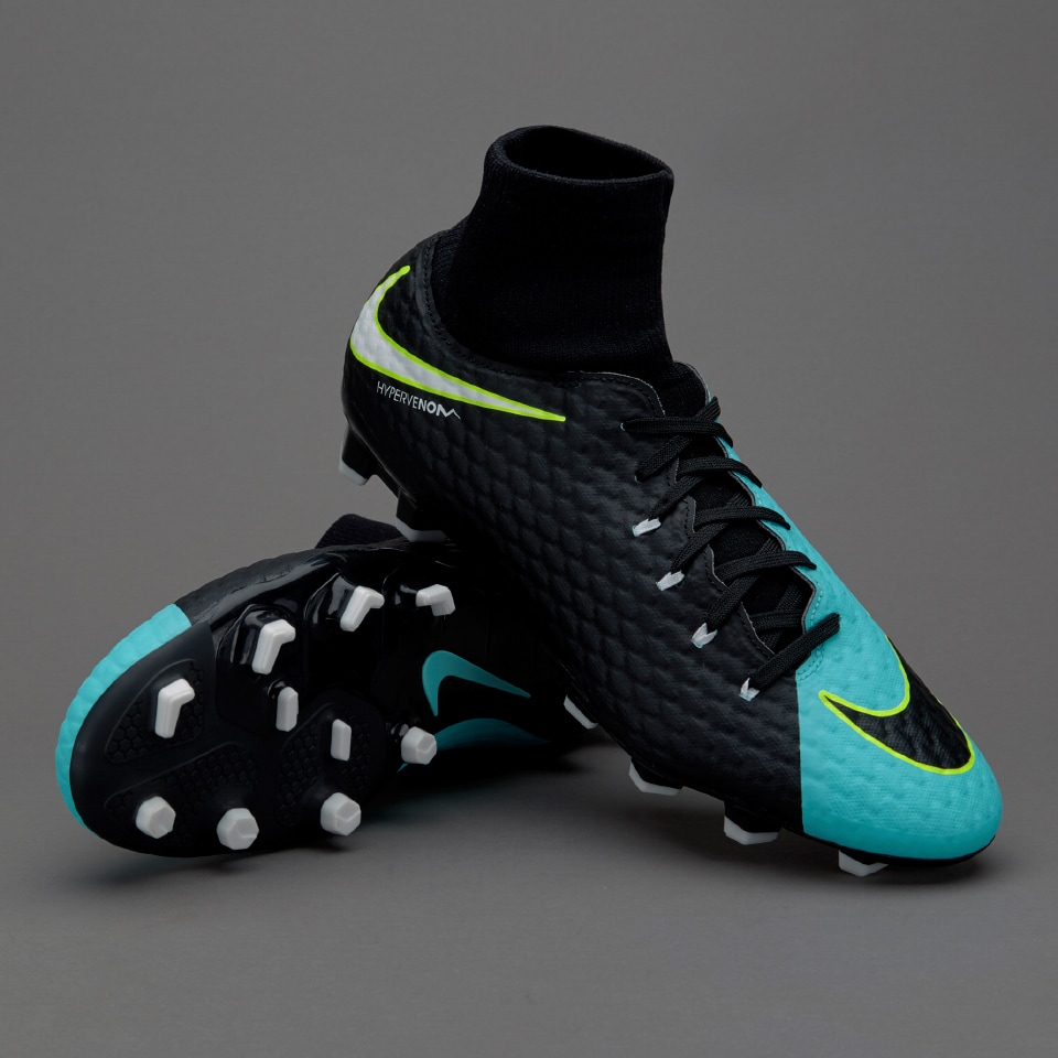 ensayo Brillar Componer Botas de futbol para mujer-Nike Hypervenom Phelon III DF FG para mujer -  Azul Aqua/Blanco/Volt | Pro:Direct Soccer