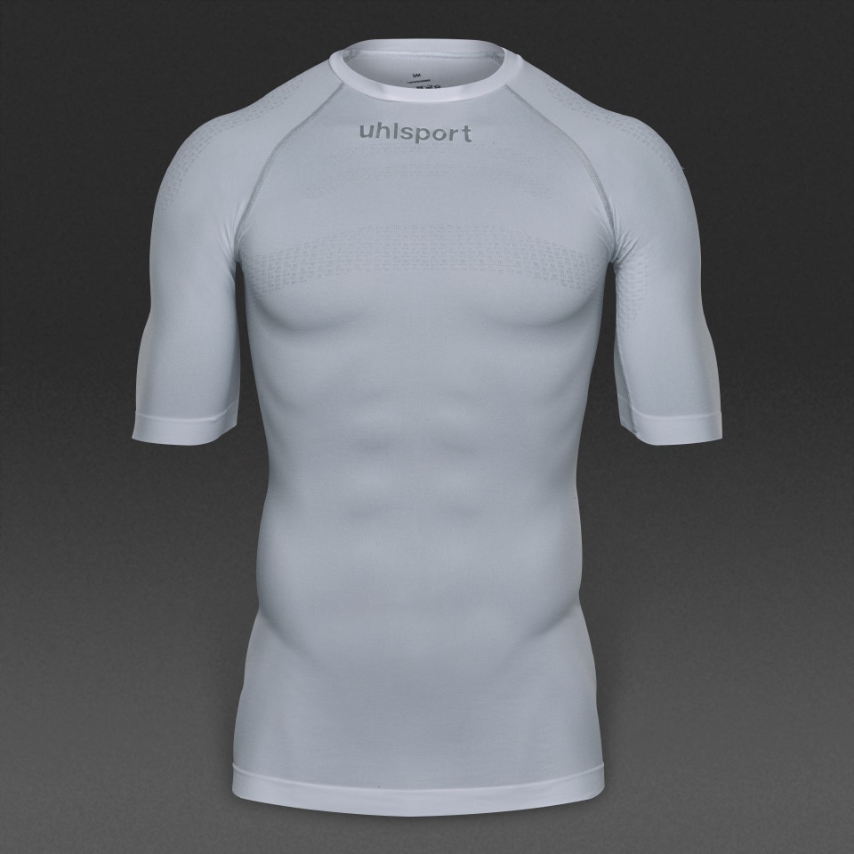 verwarring Duizeligheid Literaire kunsten Uhlsport Thermo Shirt Short Sleeve - Mens Base Layer - Stay Warm -  100204001 - White 