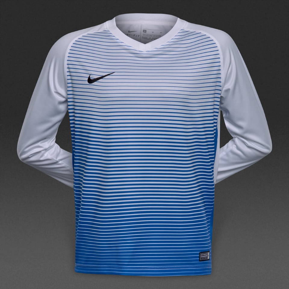Junior Precision LS Jersey - Junior Football Teamwear - Jerseys - 832992-101 - White/Blue | Pro:Direct Soccer