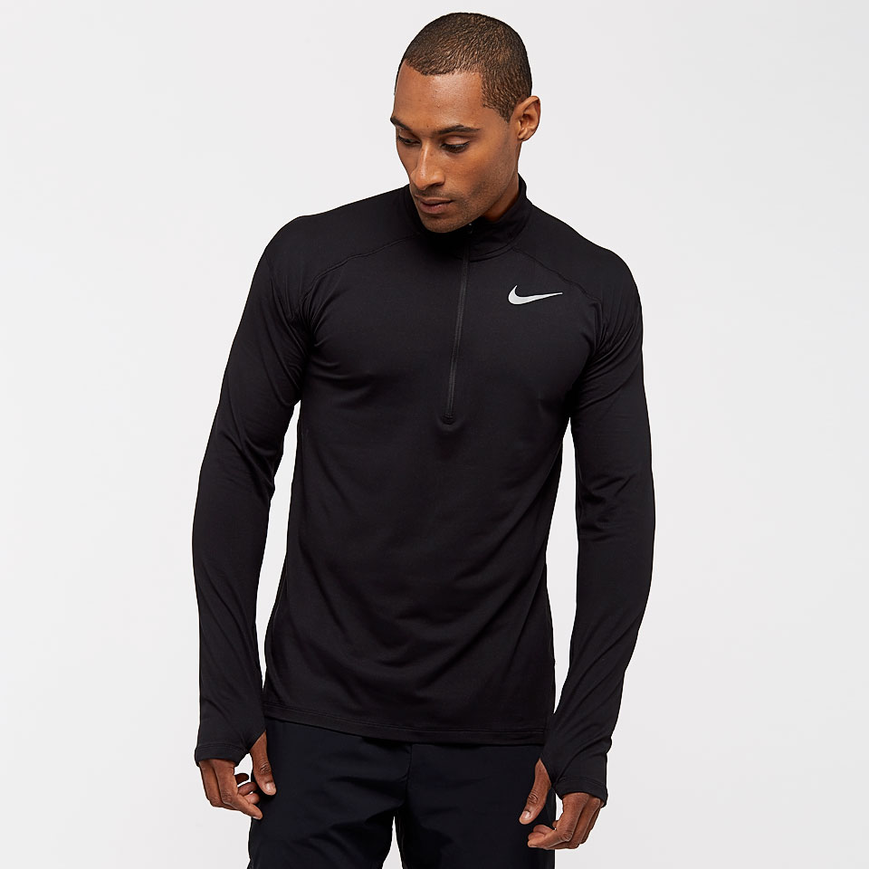 compañero ventilador aleatorio Ropa de entrenamiento - Camiseta Nike Dry Element con media cremallera -  Negro - 857820-010 | Pro:Direct Soccer