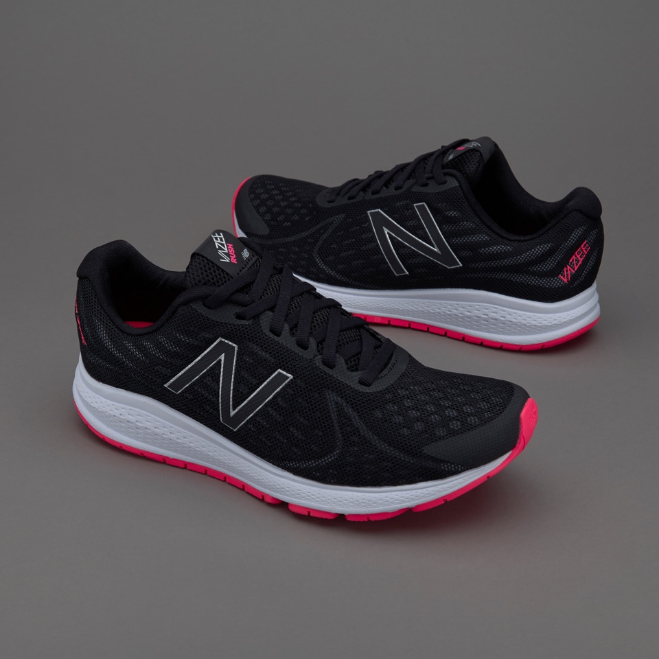 New Balance Womens Vazee Rush v2 - Black with Alpha Pink - Womens Shoes ...