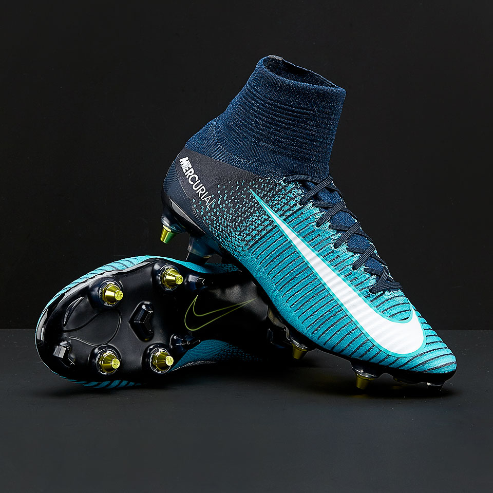 Nike Mercurial Superfly DF SG-Pro AC - Mens Boots - Soft Ground - - Obsidian/White/Gamma Blue/Glacier Blue | Pro:Direct Soccer