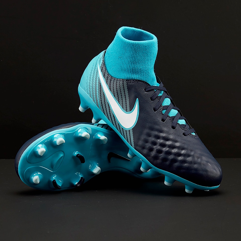 Botas de fútbol para niños - Nike Magista Onda FG - Obsidiana/Blanco/Azul Gamma/Azul Glaciar - 917776-414 | Soccer