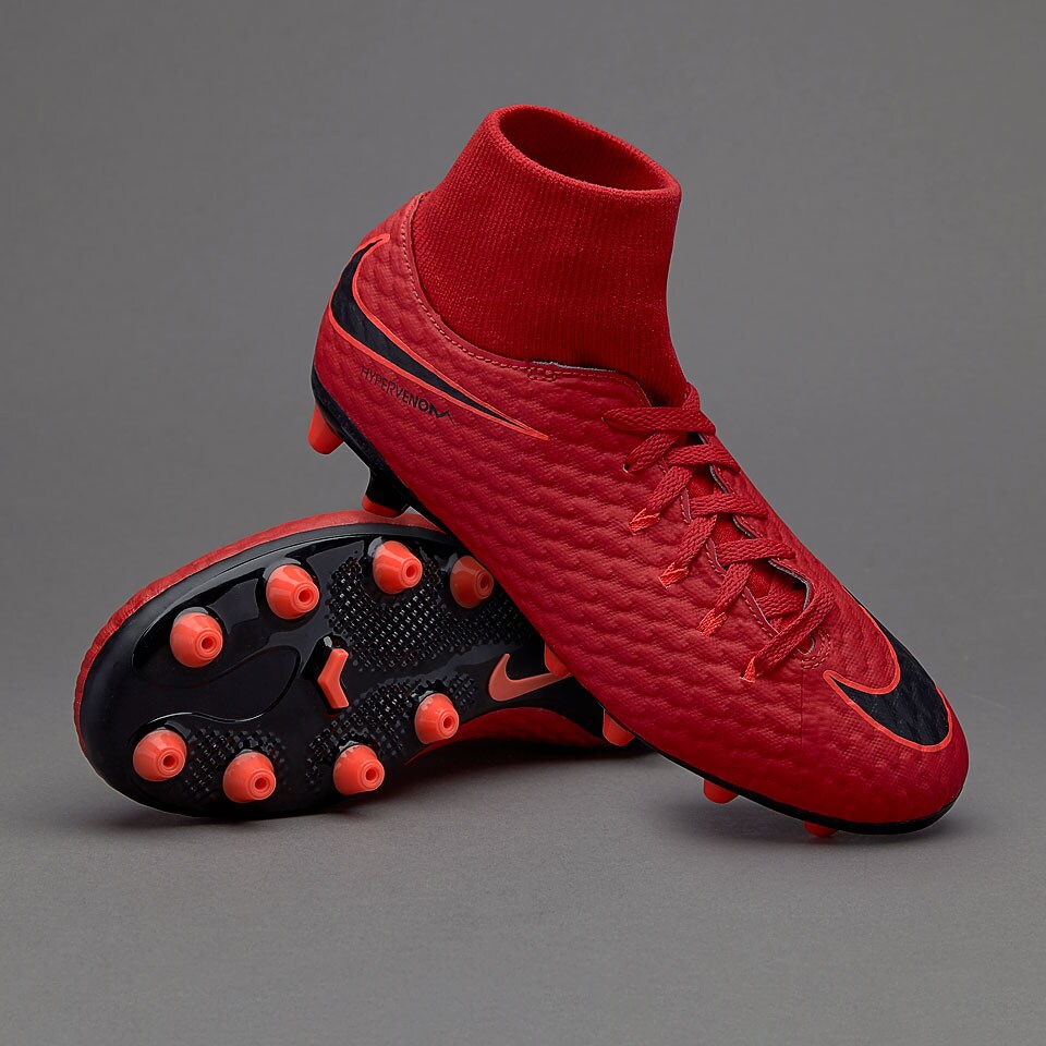 Botas de fútbol para - Nike Hypervenom Phelon 3 DF AG-Pro - Rojo/Negro/Crimson - 917770-616 | Pro:Direct Soccer