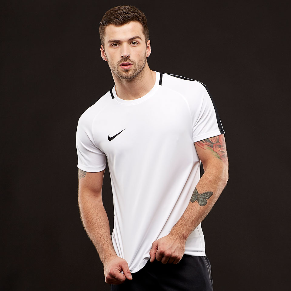 Dry Academy Top SS Mens Clothing - Jerseys - White/Black