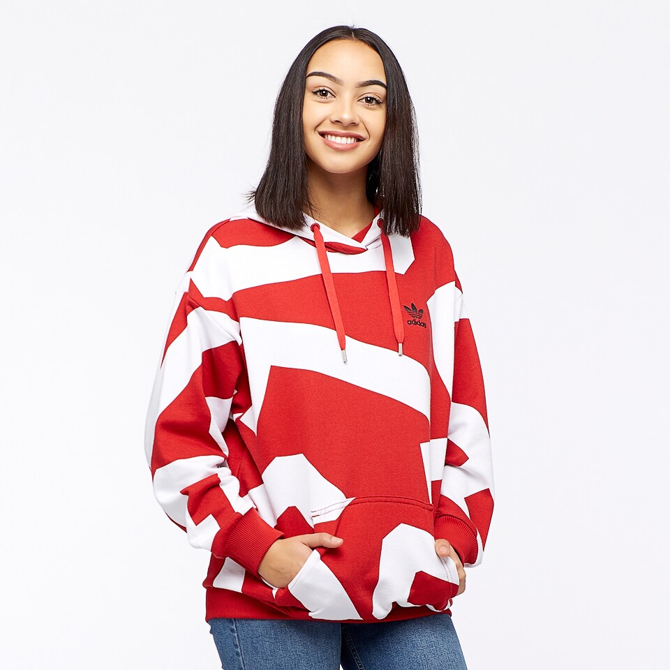 Womens Clothing - adidas Originals Oversize Hoodie - Red - CY7480