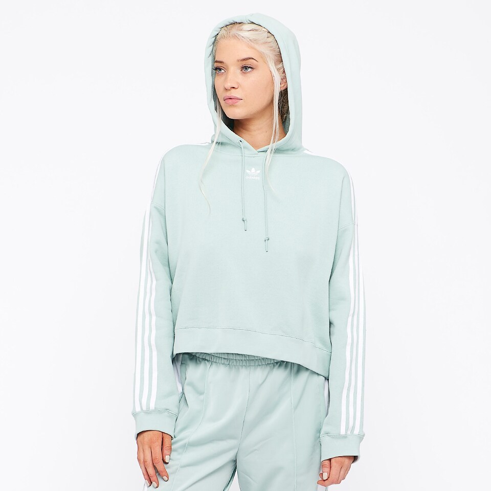 Adidas cropped store hoodie ash green