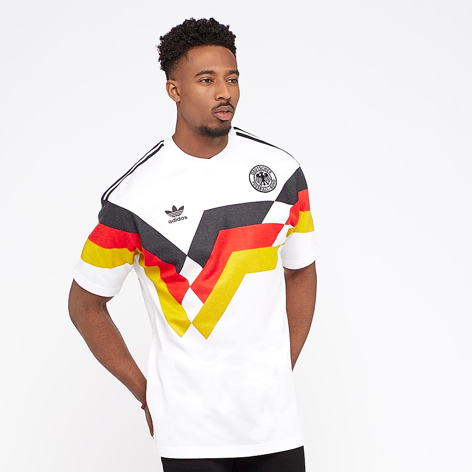 adidas Originals Retro Germany Soccer Jersey In White CE2343